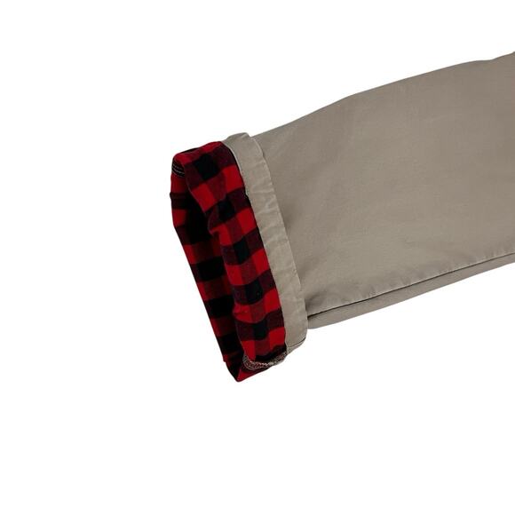 Duluth Trading Company Ballroom Khakis Flannel Lined Pants Men's 36 X 34 - Picture 2 of 6